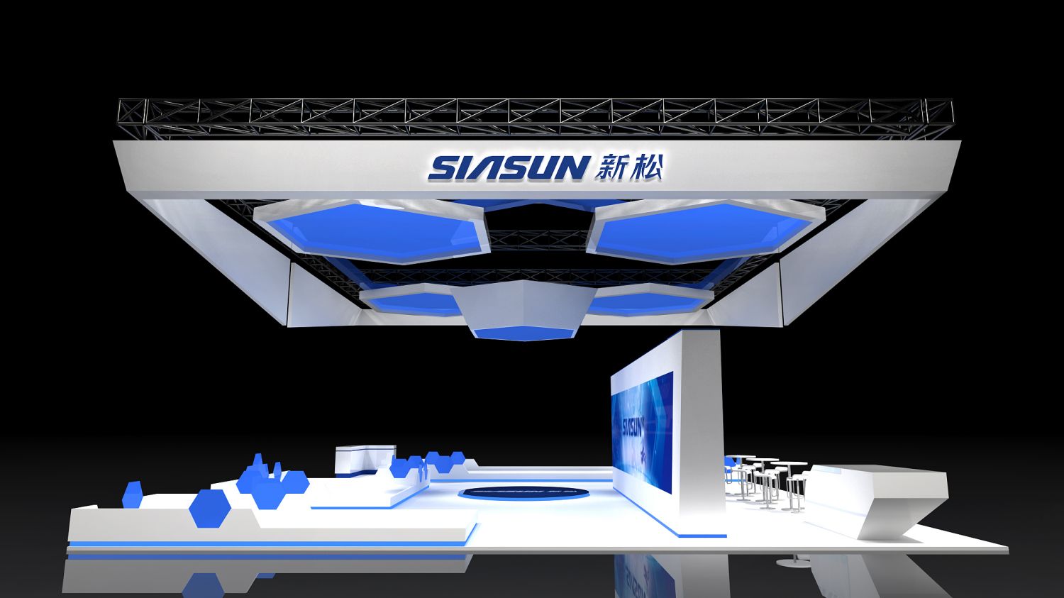 深圳创意展位设计搭建费用__然而展台搭建是不同的,因此展台搭建的价格也是不同的,(图1)